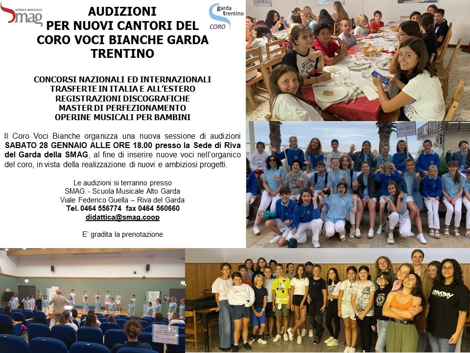 CORO VOCI BIANCHE GARDA TRENTINO - AUDIZIONI